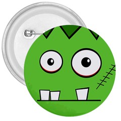 Halloween Frankenstein - green 3  Buttons