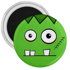 Halloween Frankenstein - green 3  Magnets