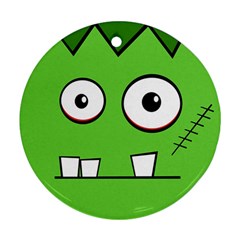 Halloween Frankenstein - green Ornament (Round) 