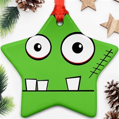 Halloween Frankenstein - green Ornament (Star) 