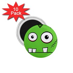 Halloween Frankenstein - green 1.75  Magnets (10 pack) 