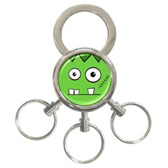 Halloween Frankenstein - green 3-Ring Key Chains