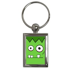 Halloween Frankenstein - Green Key Chains (rectangle)  by Valentinaart