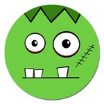 Halloween Frankenstein - green Magnet 5  (Round) Front