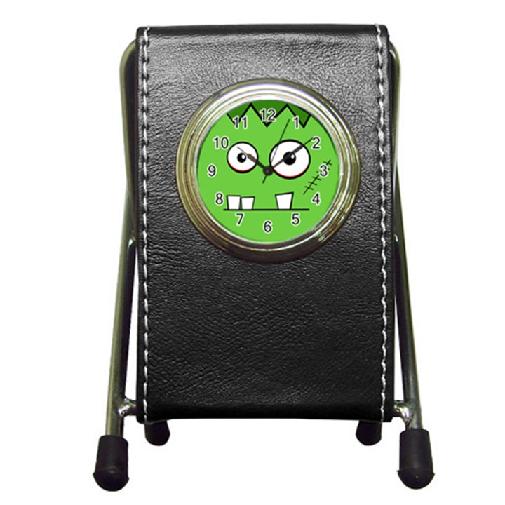 Halloween Frankenstein - green Pen Holder Desk Clocks