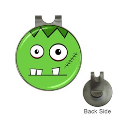 Halloween Frankenstein - Green Hat Clips With Golf Markers by Valentinaart