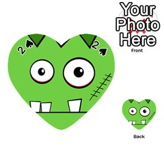 Halloween Frankenstein - green Playing Cards 54 (Heart) 