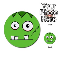 Halloween Frankenstein - Green Multi-purpose Cards (round)  by Valentinaart