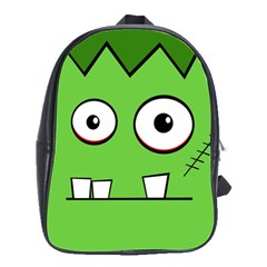 Halloween Frankenstein - green School Bags(Large) 