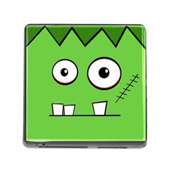 Halloween Frankenstein - green Memory Card Reader (Square)