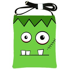 Halloween Frankenstein - green Shoulder Sling Bags