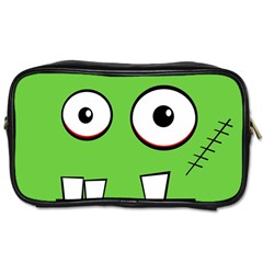 Halloween Frankenstein - Green Toiletries Bags by Valentinaart