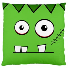 Halloween Frankenstein - green Large Cushion Case (One Side)