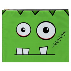 Halloween Frankenstein - Green Cosmetic Bag (xxxl)  by Valentinaart