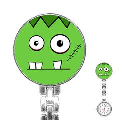 Halloween Frankenstein - green Stainless Steel Nurses Watch