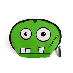 Halloween Frankenstein - green Accessory Pouches (Small) 