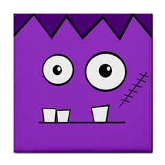 Halloween Frankenstein - Purple Tile Coasters