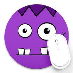 Halloween Frankenstein - Purple Round Mousepads