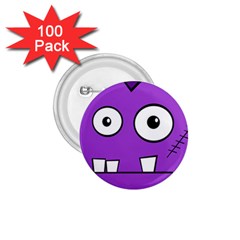 Halloween Frankenstein - Purple 1 75  Buttons (100 Pack)  by Valentinaart