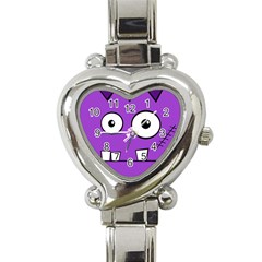 Halloween Frankenstein - Purple Heart Italian Charm Watch by Valentinaart