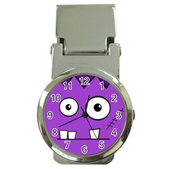 Halloween Frankenstein - Purple Money Clip Watches by Valentinaart