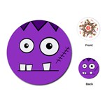 Halloween Frankenstein - Purple Playing Cards (Round)  Front