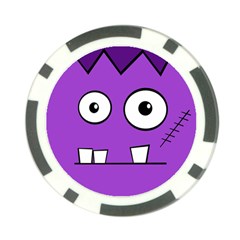 Halloween Frankenstein - Purple Poker Chip Card Guards