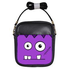 Halloween Frankenstein - Purple Girls Sling Bags by Valentinaart