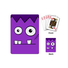 Halloween Frankenstein - Purple Playing Cards (mini)  by Valentinaart