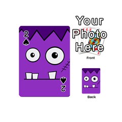 Halloween Frankenstein - Purple Playing Cards 54 (mini)  by Valentinaart