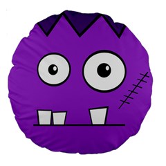 Halloween Frankenstein - Purple Large 18  Premium Round Cushions