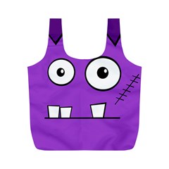 Halloween Frankenstein - Purple Full Print Recycle Bags (m) 