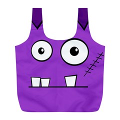 Halloween Frankenstein - Purple Full Print Recycle Bags (l) 