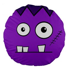 Halloween Frankenstein - Purple Large 18  Premium Flano Round Cushions