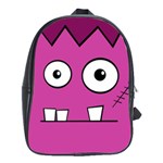 Halloween Frankenstein - pink School Bags(Large)  Front