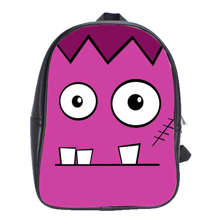 Halloween Frankenstein - pink School Bags(Large) 