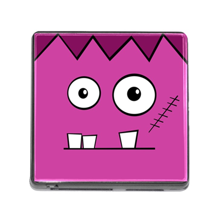 Halloween Frankenstein - pink Memory Card Reader (Square)