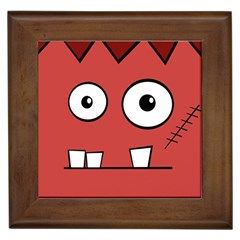 Halloween Frankenstein - Red Framed Tiles