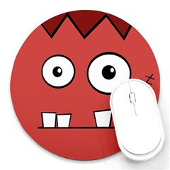 Halloween Frankenstein - Red Round Mousepads