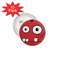 Halloween Frankenstein - Red 1 75  Buttons (10 Pack)