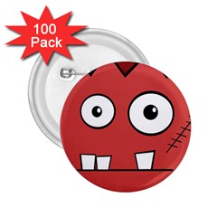 Halloween Frankenstein - Red 2 25  Buttons (100 Pack)  by Valentinaart