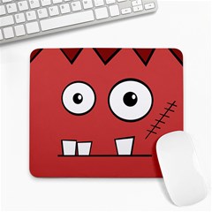 Halloween Frankenstein - Red Large Mousepads