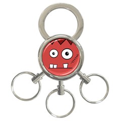 Halloween Frankenstein - Red 3-ring Key Chains