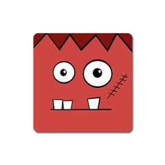 Halloween Frankenstein - Red Square Magnet