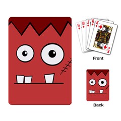 Halloween Frankenstein - Red Playing Card