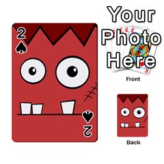 Halloween Frankenstein - Red Playing Cards 54 Designs 