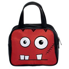 Halloween Frankenstein - Red Classic Handbags (2 Sides)