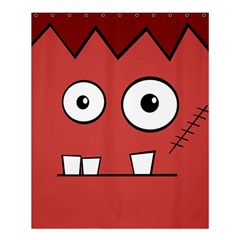 Halloween Frankenstein - Red Shower Curtain 60  X 72  (medium) 