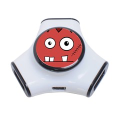 Halloween Frankenstein - Red 3-port Usb Hub