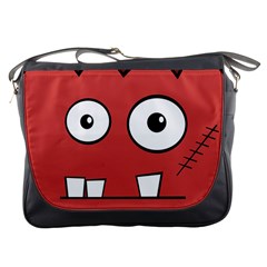 Halloween Frankenstein - Red Messenger Bags by Valentinaart